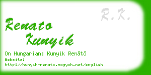 renato kunyik business card